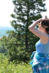 Enjoying the view from atop Kamiak Butte, one of the many choice hiking spots near Pullman, WA.